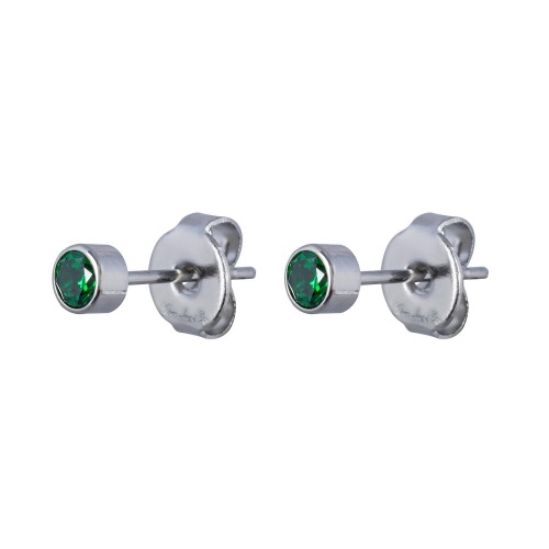 Пусеты Fiore Luna Cubic zirconia Green, SWE0128 G S